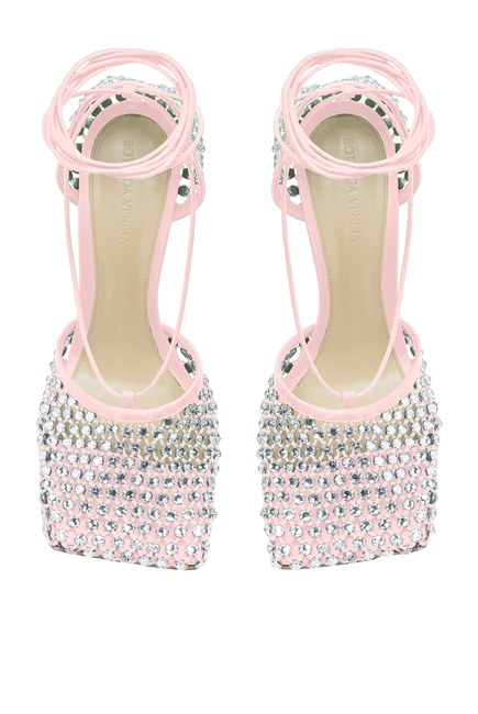 Sparkle Embellished Stretch Sandals